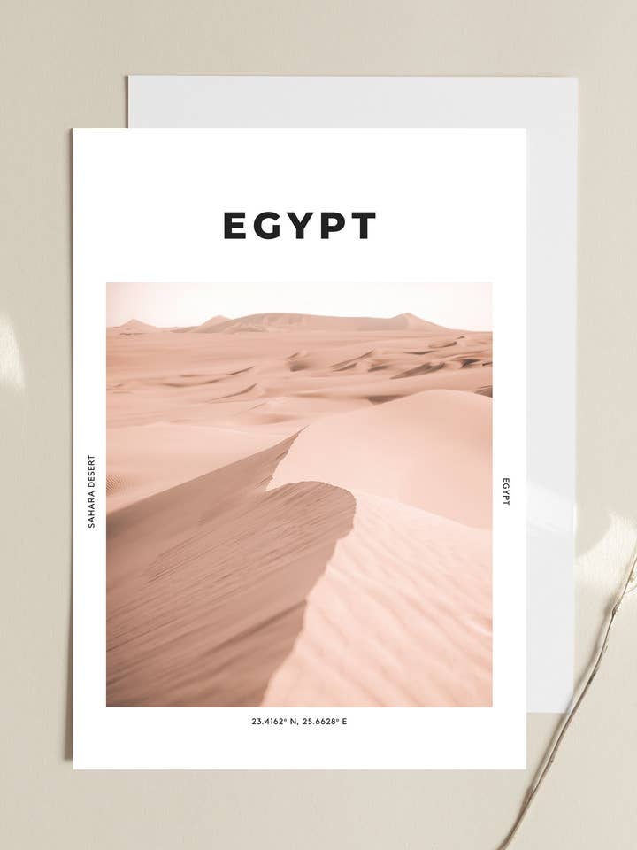 Ägypten 'Wüstenkurven' Druck 1 für den Großhandel von The Travel Edit