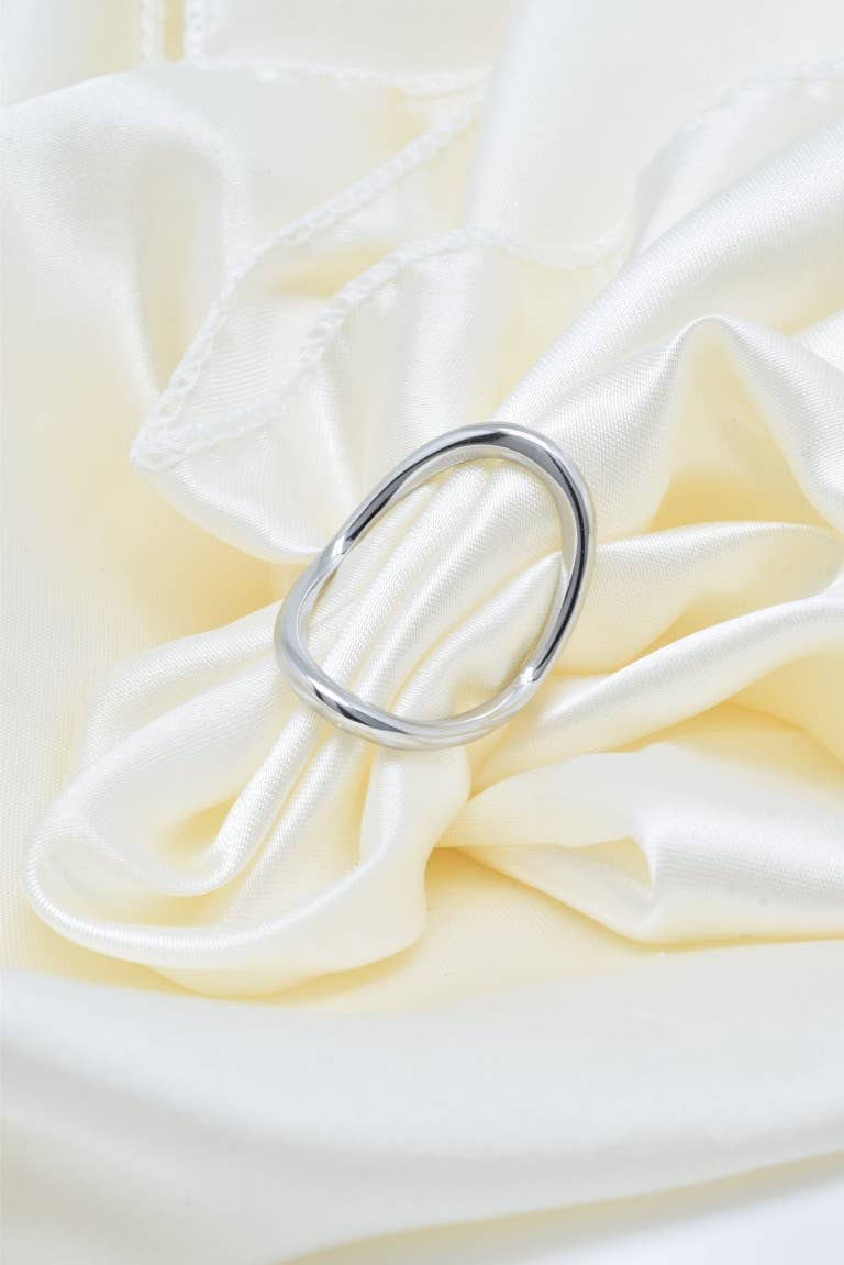 Kapyco - Venta al por mayor Anillo de banda/apilable - Anillo ajustable de acero inoxidable dorado o plateado - BG3102300