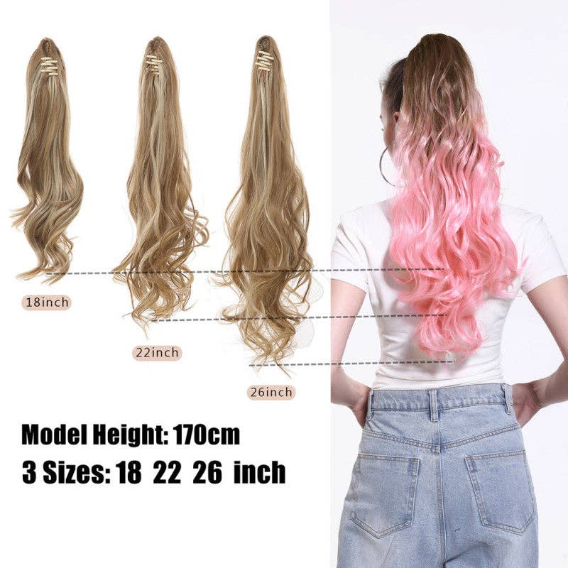 BrookPark Beauty - Wholesale Hair Extensions - Fluffy Long Curly Hair Clip Ponytail Wig6