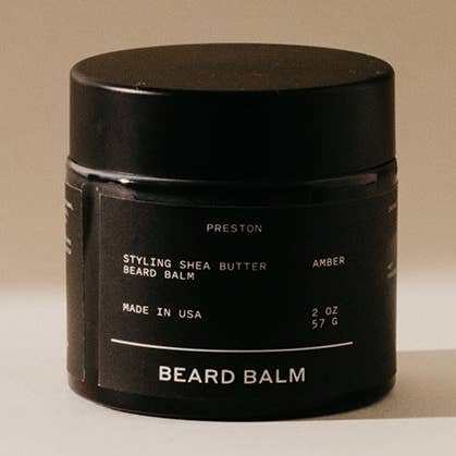 Baume à barbe infusé au beurre de karité pour la vente par Preston Grooming