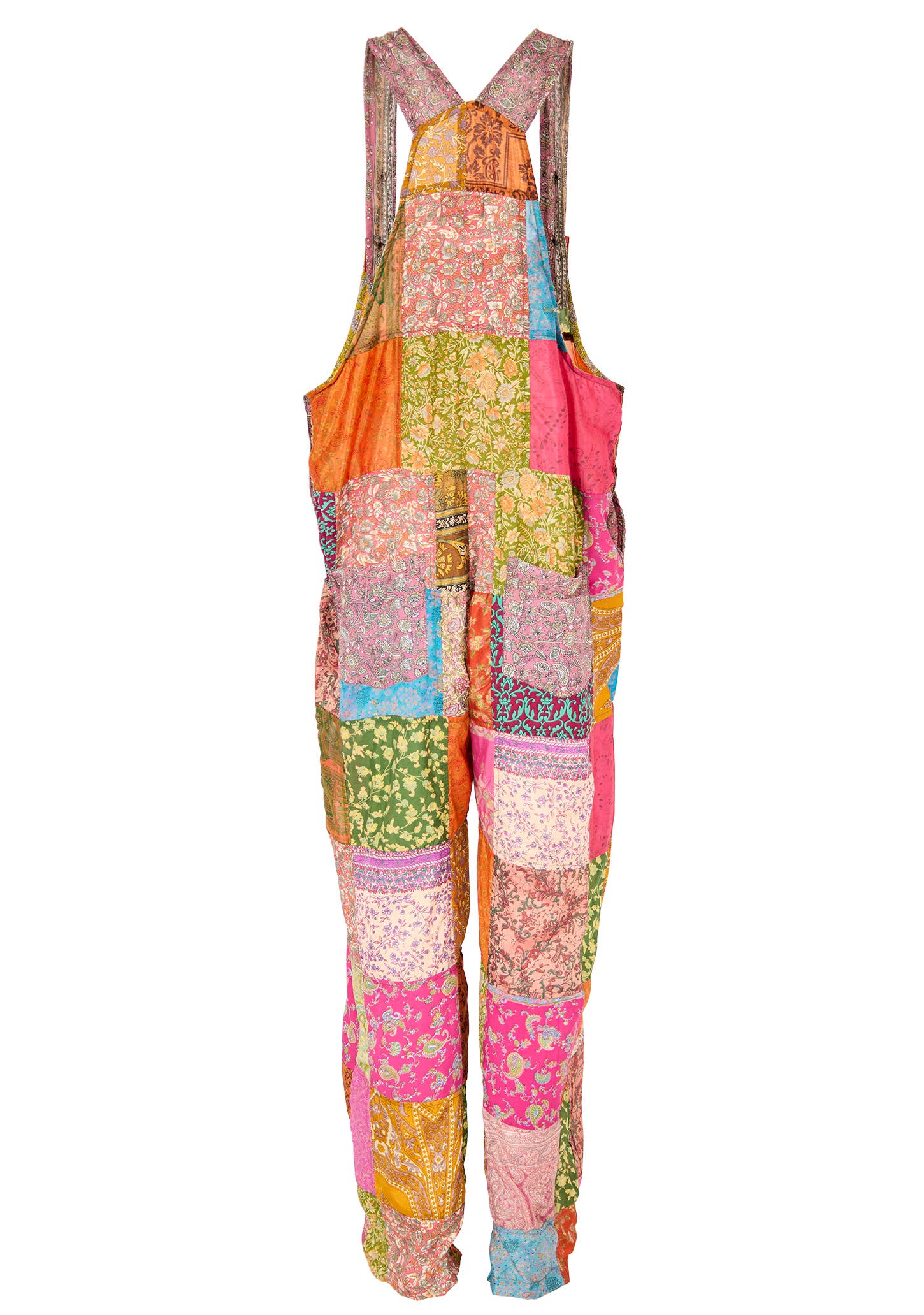 Namaste – wholesale Overalls – Women's – Recycled Sari Patchwork Dungarees1