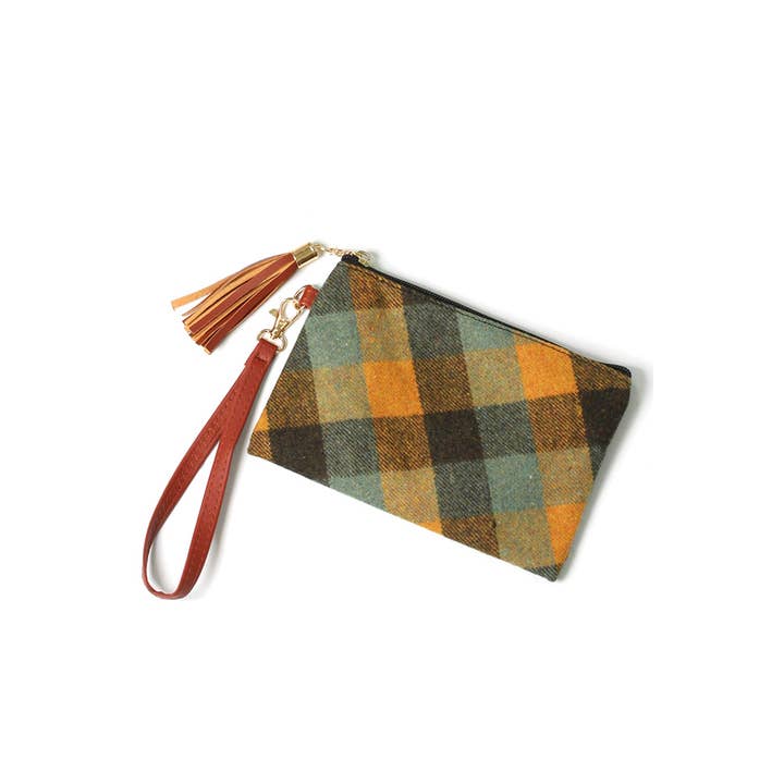 Hana - Wholesale Pouch - Women's - Plaid Pattern Pouch Bag2
