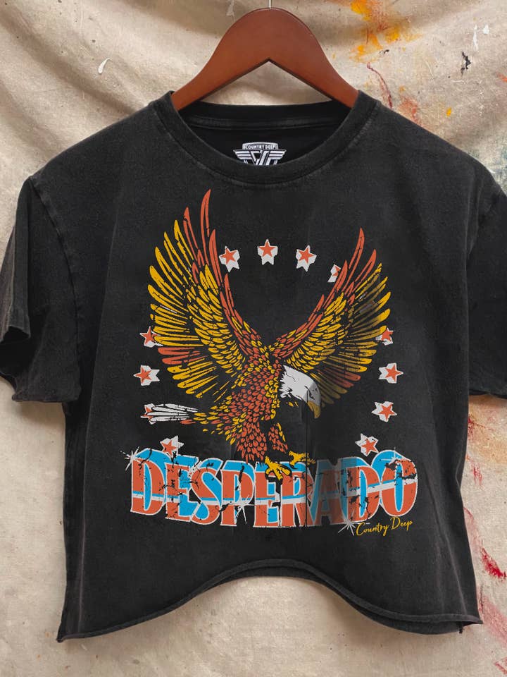 T-shirt décontracté Desperado à coupe ample pour la vente par Country Deep Apparel