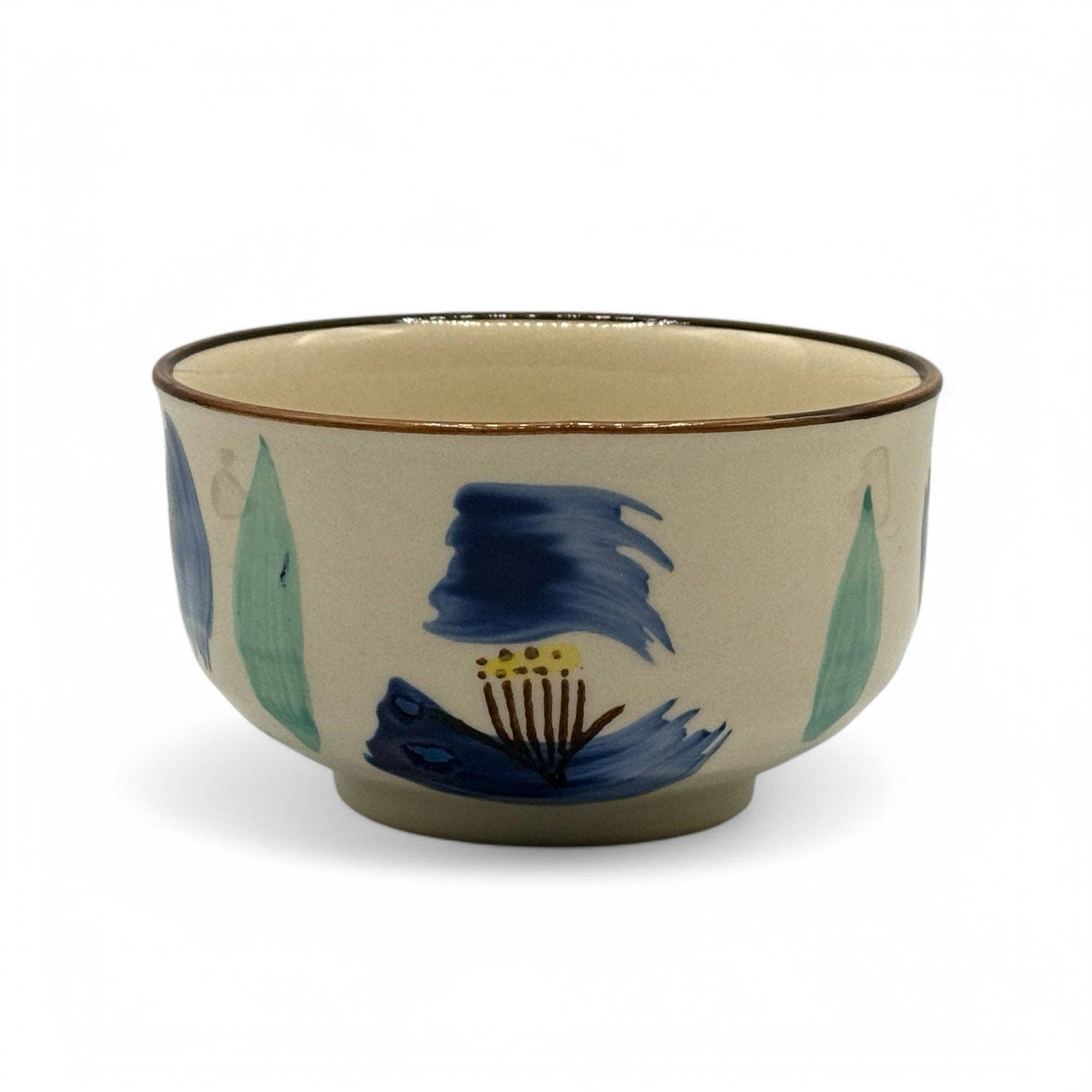 Inoue Tea – Tigela por atacado – Aoi Mizu no Hana Beige Seto-yaki Chawan - Taça de Matcha Japonesa0