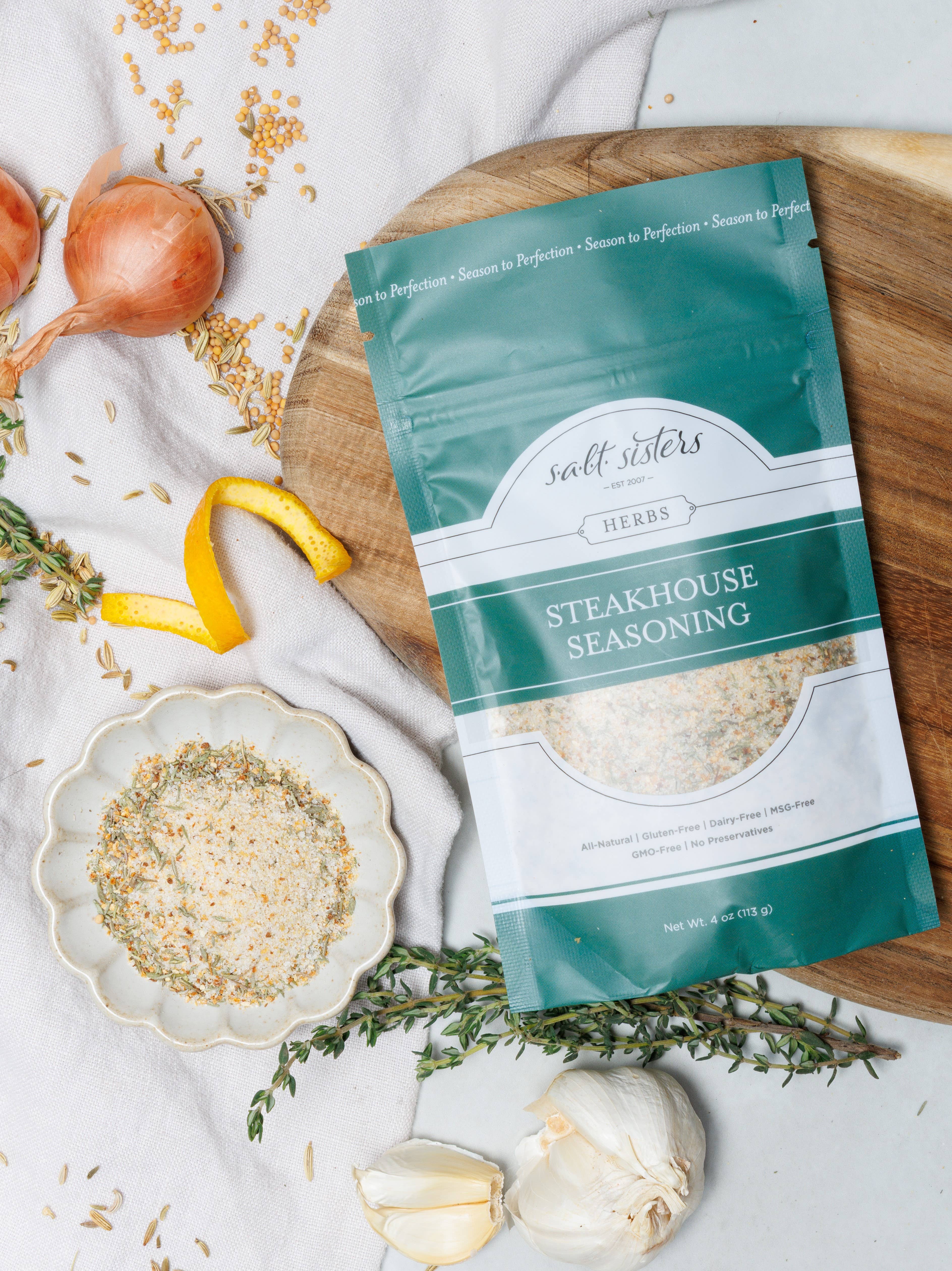 Salt Sisters - Wholesale Dried Spice Mix - Herb, Spice & Salt Blend - Steakhouse Seasoning - 4 oz Bag3