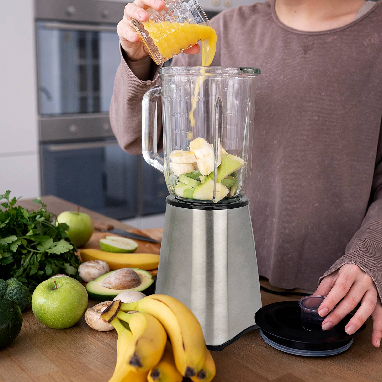 JOCCA – wholesale Blender – Batidora de Vaso de Cristal y Botella Portátil1