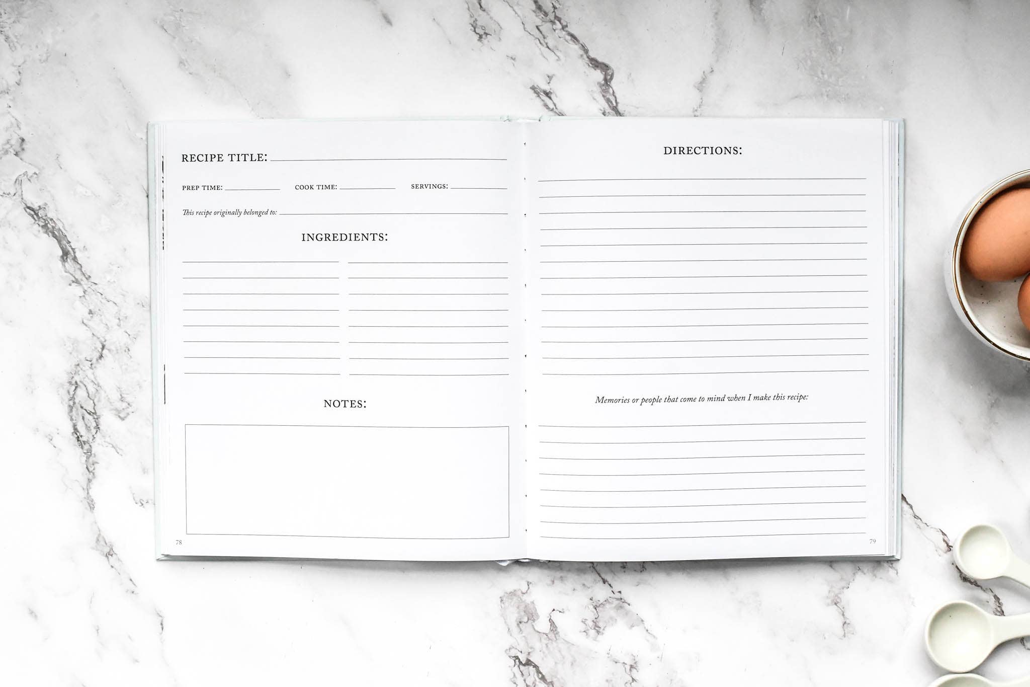 Duncan & Stone Paper Co. - Vendita all'ingrosso Diari/agende - Libro di Ricette di Famiglia e Diario dei Ricordi | Regalo di Natale9