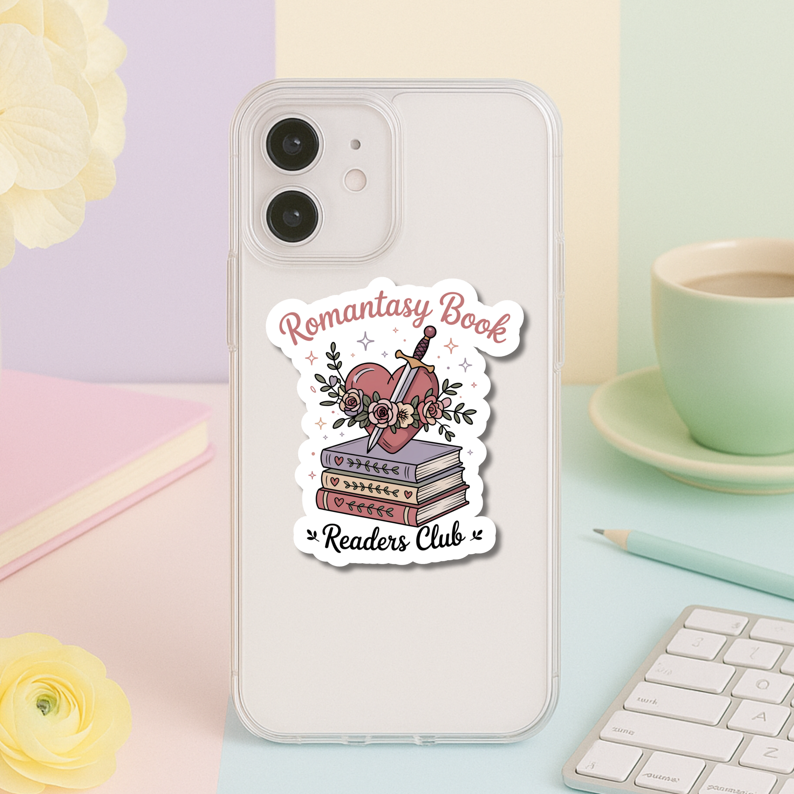 Auburn Row Design - Wholesale Sticker - Romantasy Reader Die Cut Sticker 7