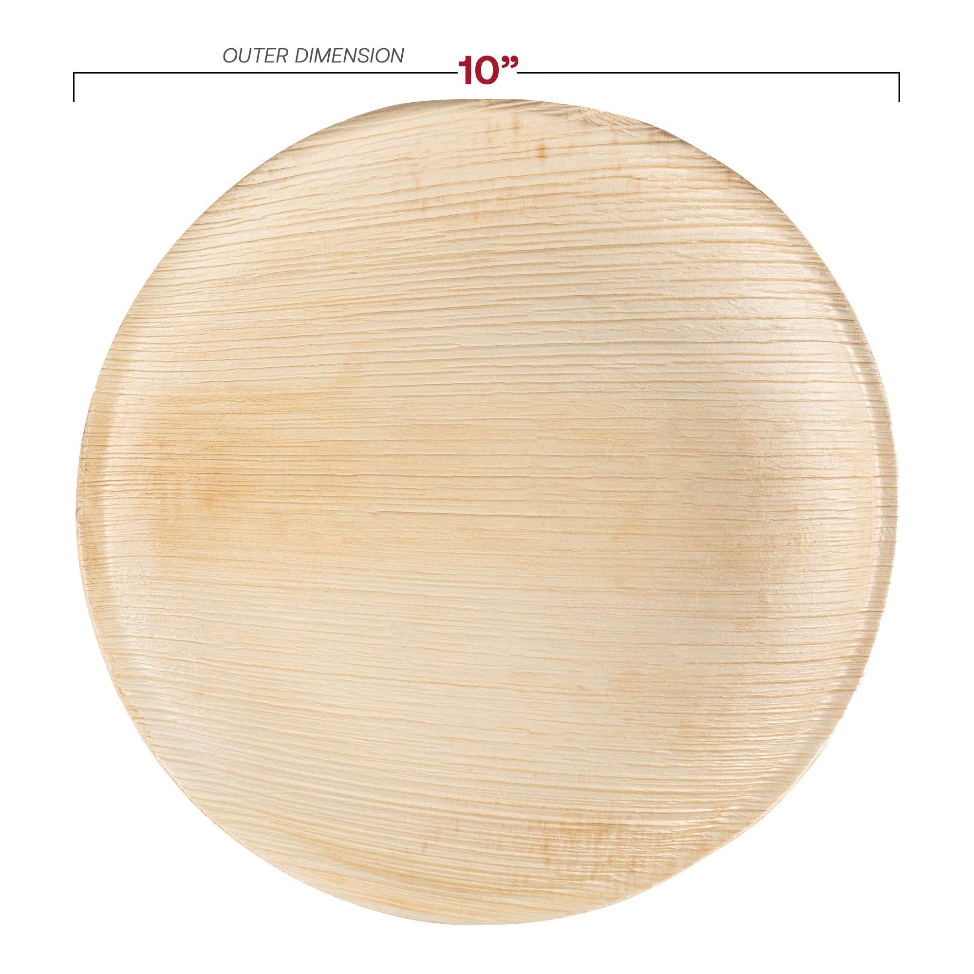 Smarty had a Party - Wholesale Disposable Plate - 10" Round Palm Leaf Eco Friendly Dinner Plates - 25 pcs2