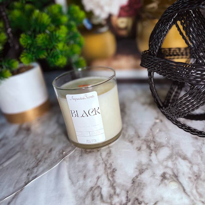 ImpactedScents – wholesale Burkljus – SVART soja vax trä veke ljus