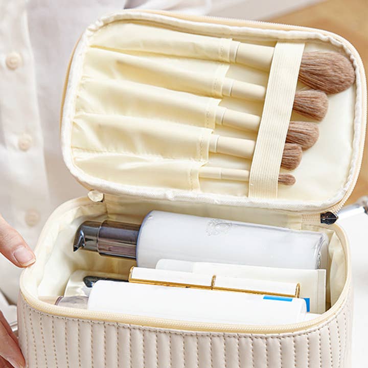 ACCITY - Wholesale Makeup/Cosmetic Bag - SOLID COLOR SQUARE MAKEUP BAG_CWAB0552