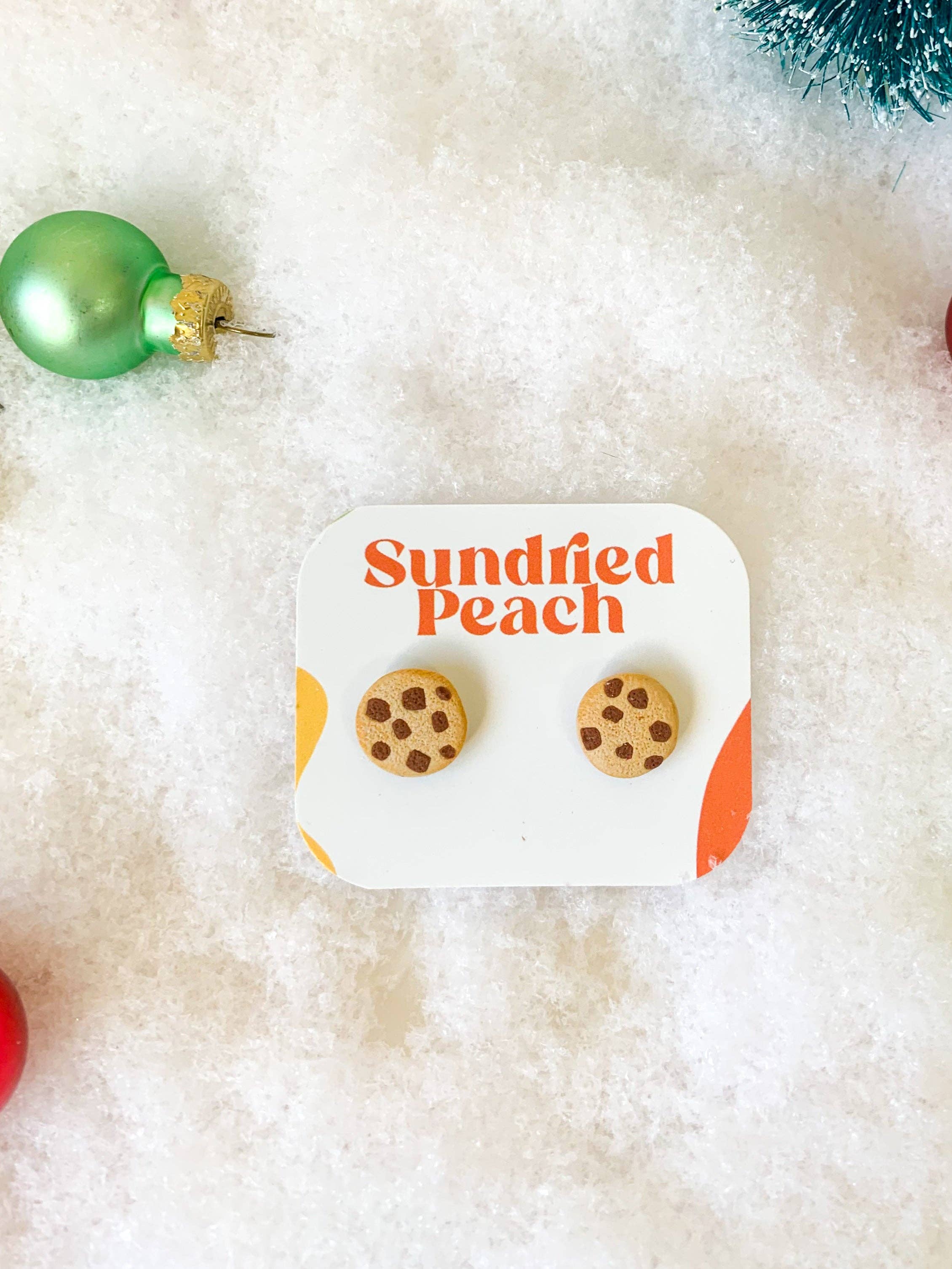 Sundried Peach – wholesale Stud/post earrings – Santa’s Cookies2