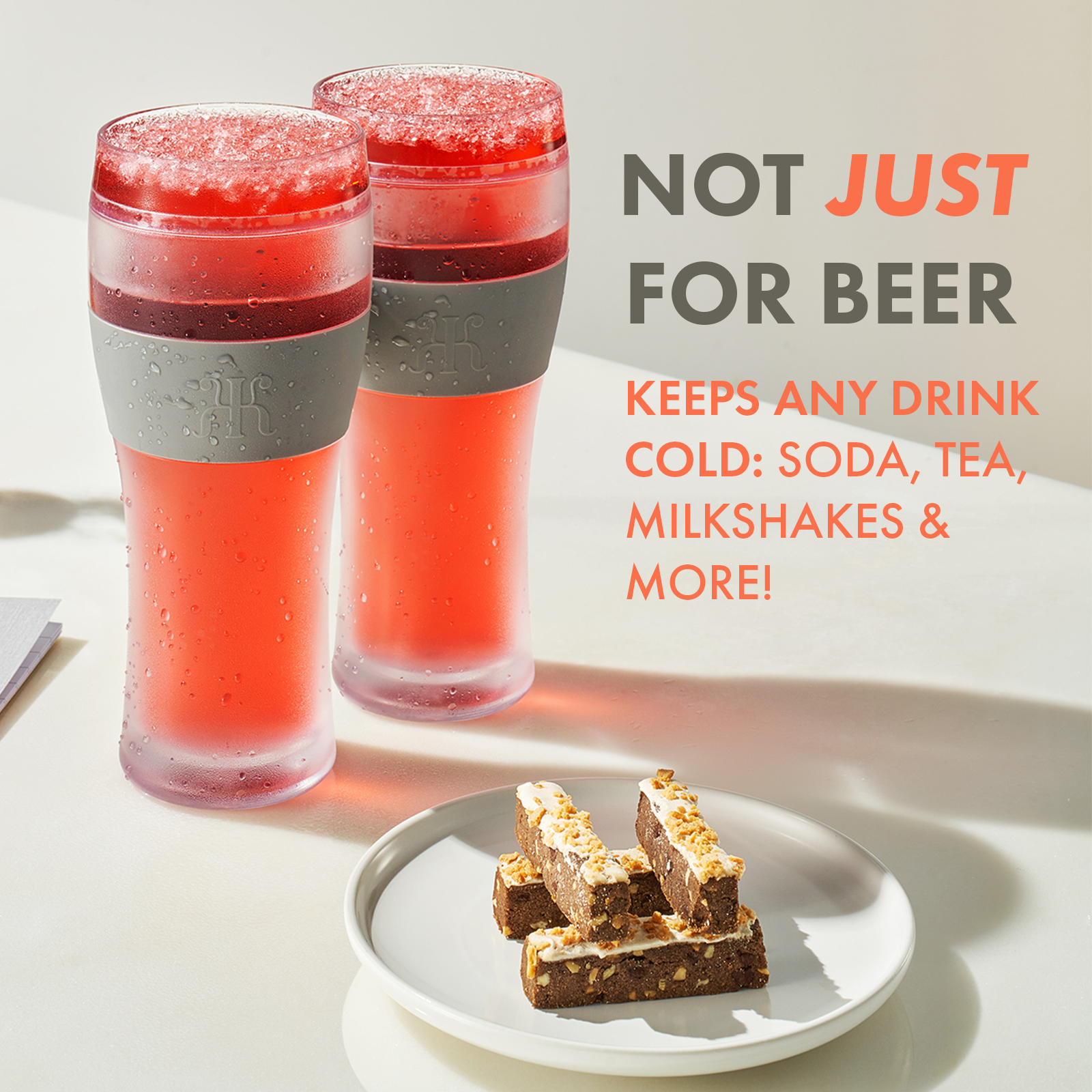 The Wine Savant /  Khen Glassware – wholesale Beer glass/mug – Unbreakable Acrylic Plastic Double Wall Insulated Beer Glass3