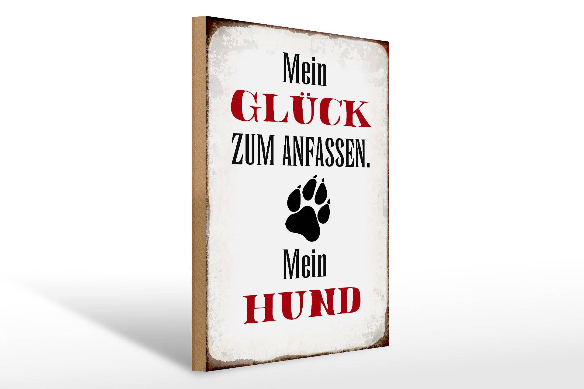 Femer - Wholesale Sign - Wooden sign saying 30x40cm Glück zum trächten mein Hund0