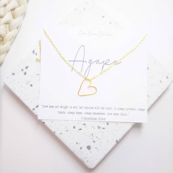 Light Jewelry Co - Vendita all'ingrosso Collana con ciondolo/pendaglio - La collana Agape, Collana cristiana, Gioielli cristiani