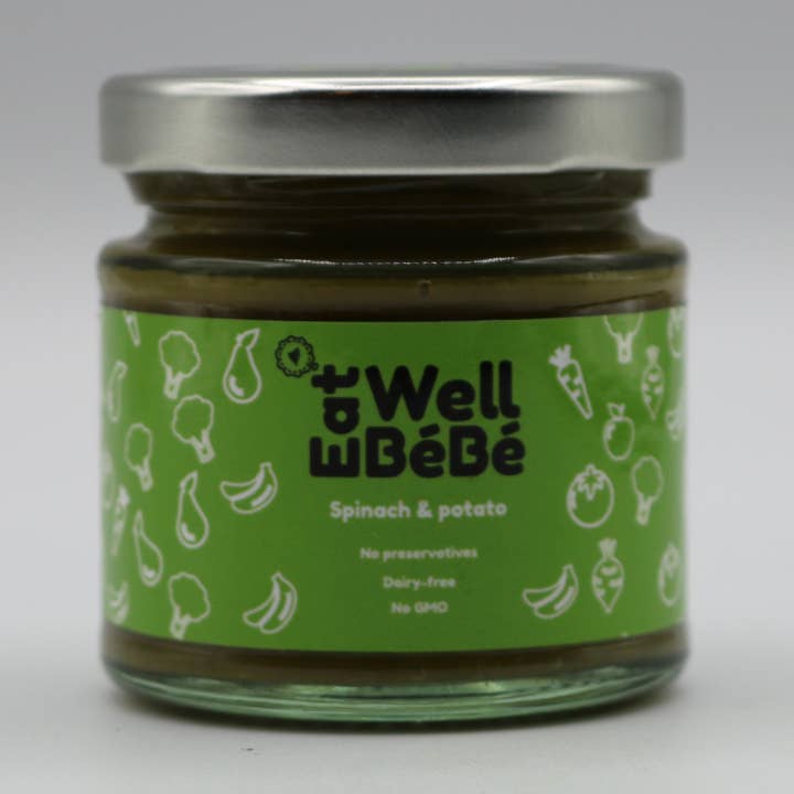 Purée - Spinach & Potato for wholesale by Eat Well Bebe