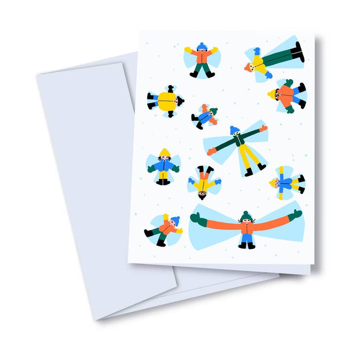 Snow angels Greeting card for wholesale by Studio Toute