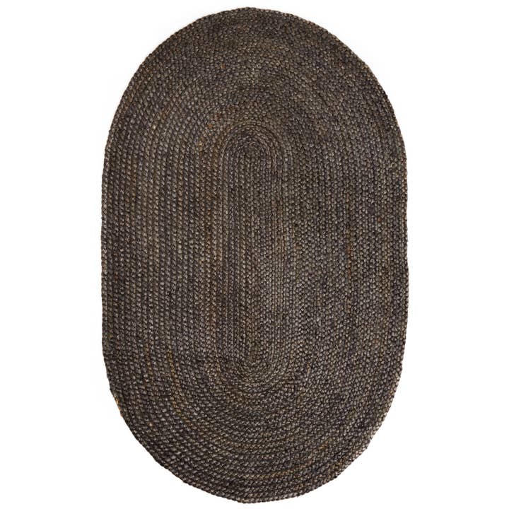 Tapis en jute gris Kerala, idéal pour les zones à fort trafic pour la vente par Anji Mountain