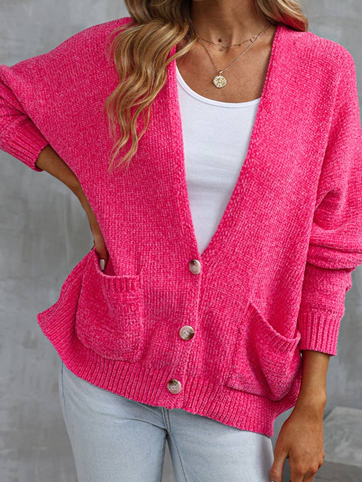 Jiawaknitart - Wholesale Cardigan - Women's - Button-Front Pocket Cardigan7