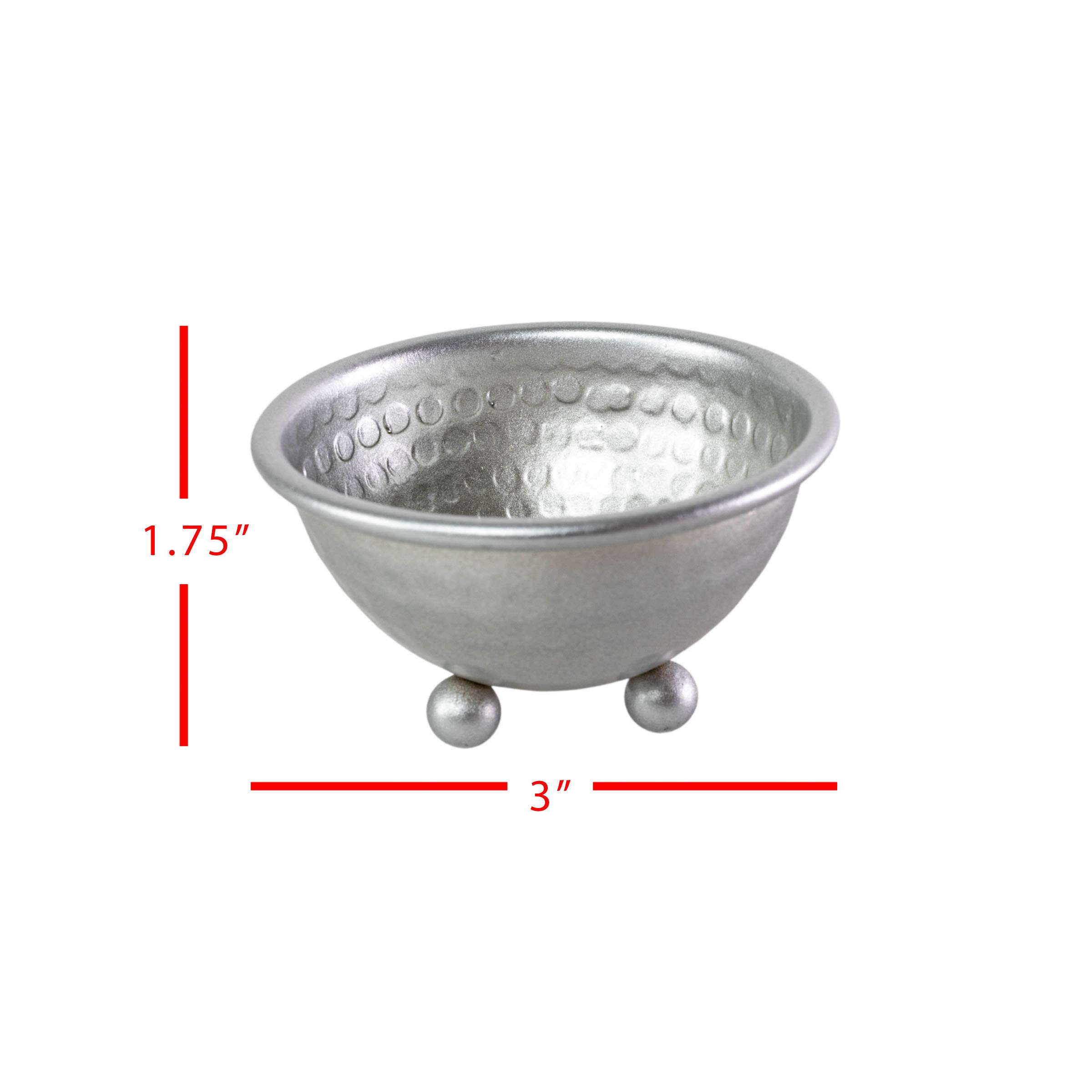 Foreside Home & Garden - Wholesale Decorative Plate/Dish/Bowl - SALE - Hammered Bowl Silver Metal Jewelry Trinket Dish4