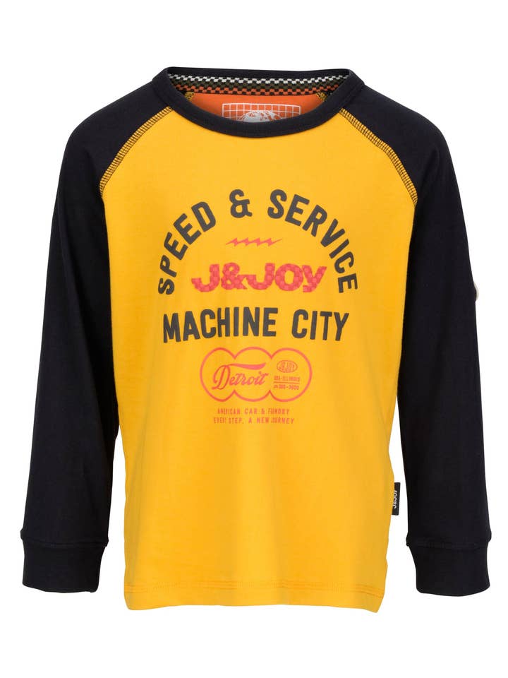T-Shirt garçon jaune et noir Machine City pour la vente par J&JOY