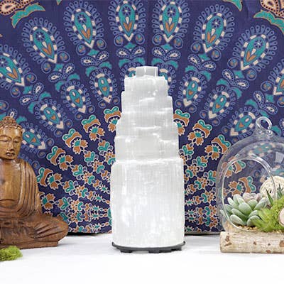 Natures Artifacts Inc - Wholesale Spiritual Stone/Crystal - Selenite Lamp | Selenite Crystal Décor | Cleansing Lamp