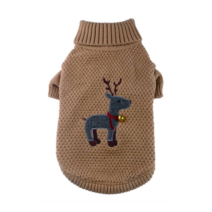 Tweed Reindeer Dog Sweater for wholesale by PetLondon