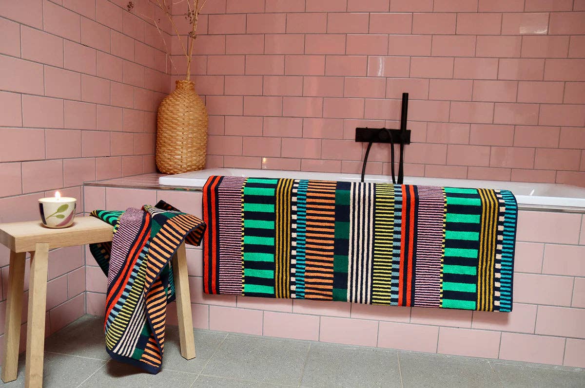 D & A Home Australia Pty Ltd - Wholesale Bath towel – Kids & baby - Portuguese Cotton Hand Towel - Multi Stripe - Donna Wilson1