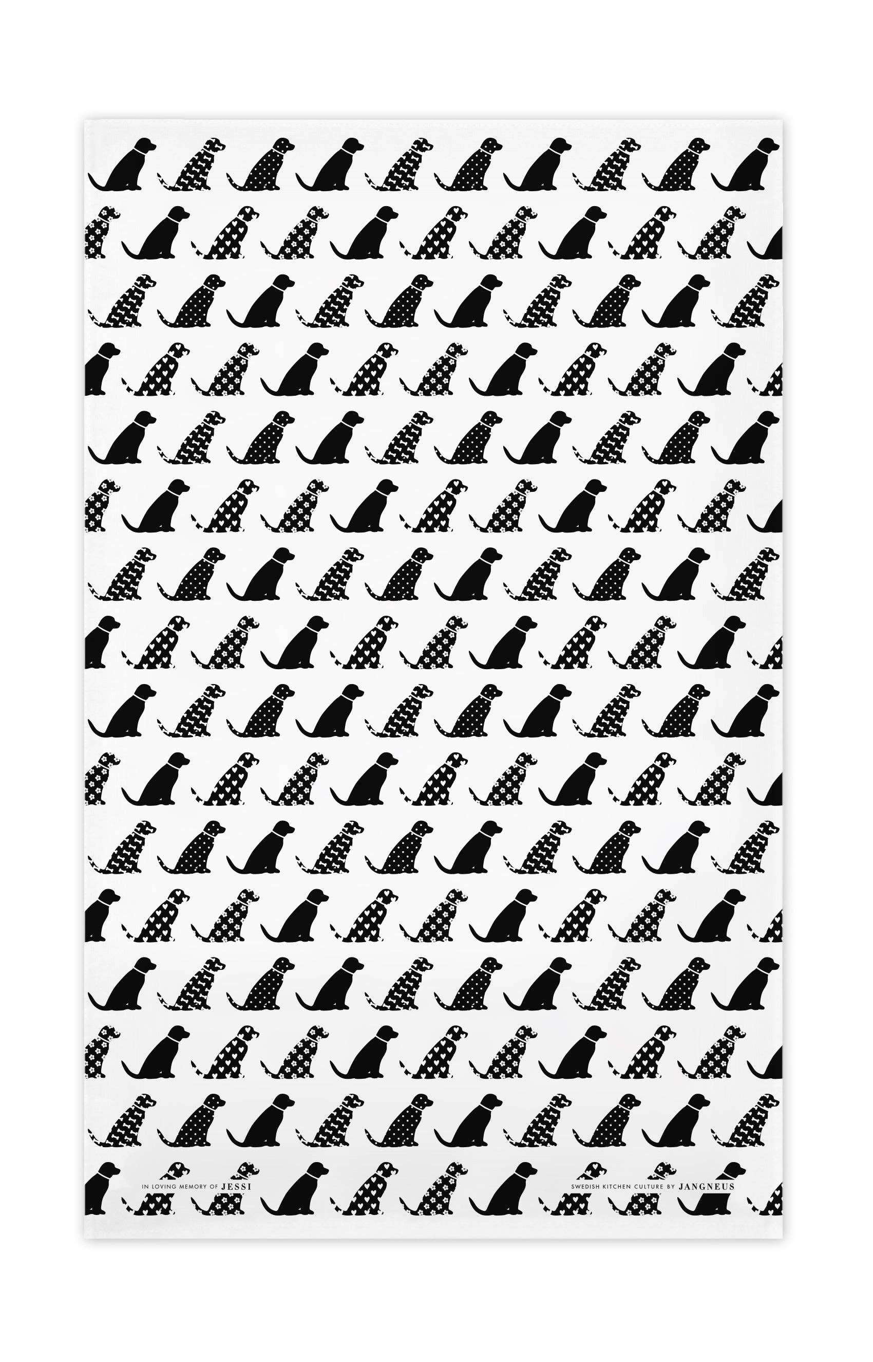 Stockholm Inside Swedish Dishcloths - Vente Torchons - Black Dogs - Torchon0