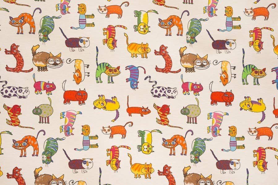 Vidal Tecidos - Vendita all'ingrosso Arazzi/Tessuti d'arredo - Tessuto Resinato Happy Cat0