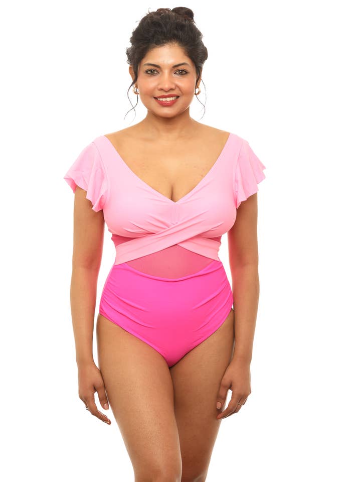 Shoreline Wear. INC - Wholesale Zwempak - Dames - Elegantie Zwempak met Vlindermouwen15