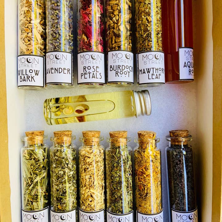 Moon Street Kits - Vendita all'ingrosso Attrezzatura per meditazione - Herb Alter Starter - Kit da farmacista per strega