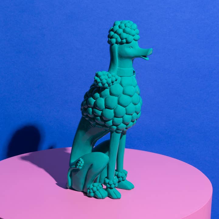Paul the poodle - Teal for wholesale by Little Fish CO