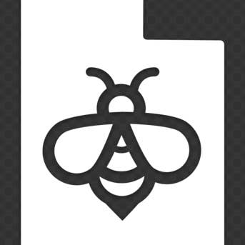 Utah Omtrek Bij Sticker voor wholesale door Fount Paper