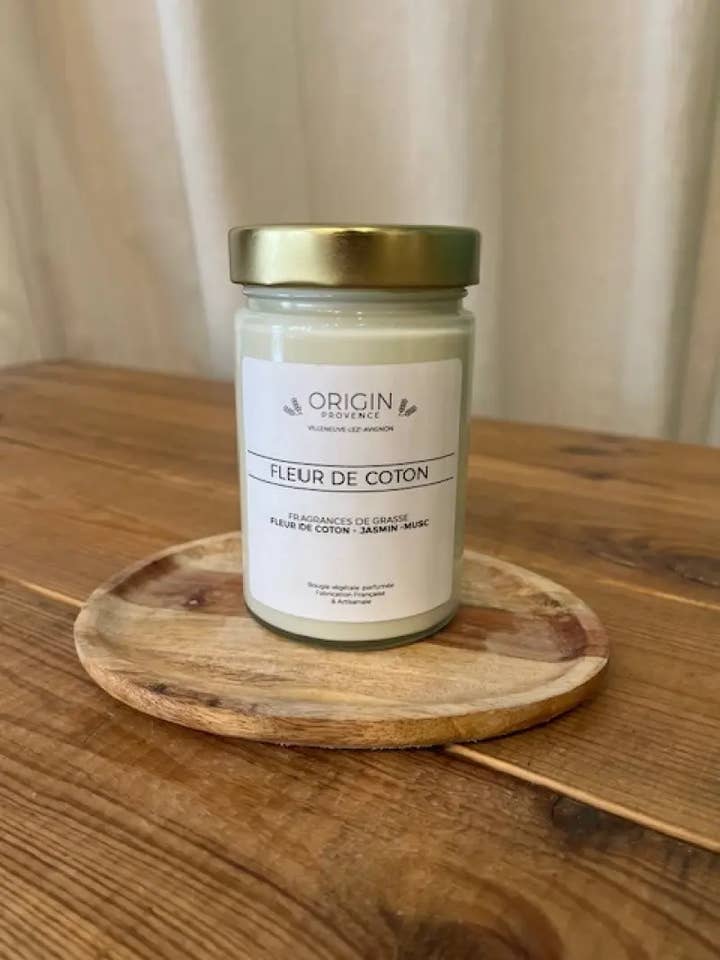 Bomuldblomst Lys for engroshandel hos ORIGIN PROVENCE