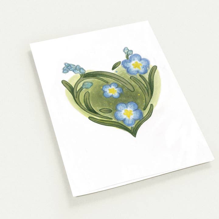 Forget Me Not Greeting Card for wholesale by Blackstar art