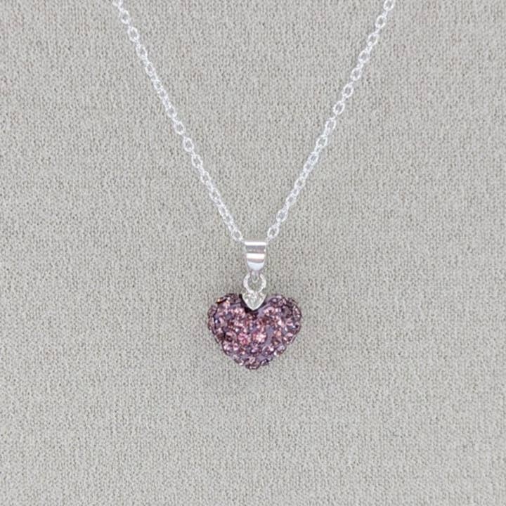 Saraswati Imports - Wholesale Pendant/Charm Necklace - SALE Sweet Heart Swarovski Crystal Pendant Necklace