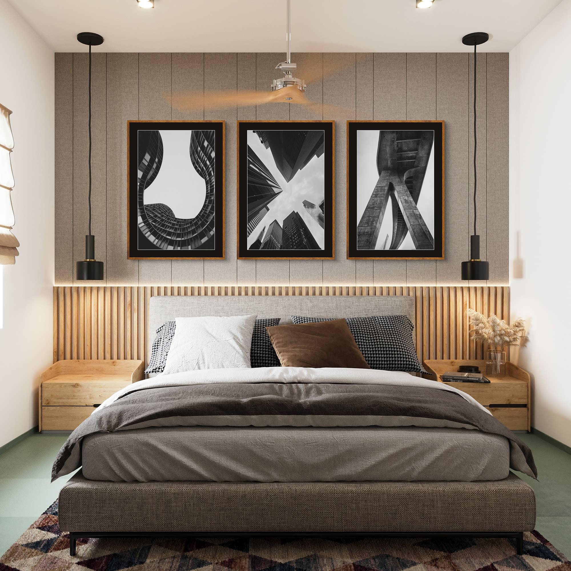 SIA EventFrame - Wholesale Picture Frame - Super Thin Edge Oak Hardwood Picture Frame, Matted Frame1