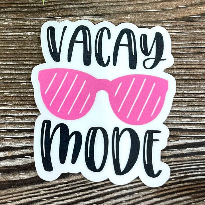 Semesterläge, Die Cut Vinylklistermärke, Boho Roligt, Vattentålig, Sommarlov, Solglasögon |Klistermärke eller Magnet för wholesale av Handmade by Marlayna