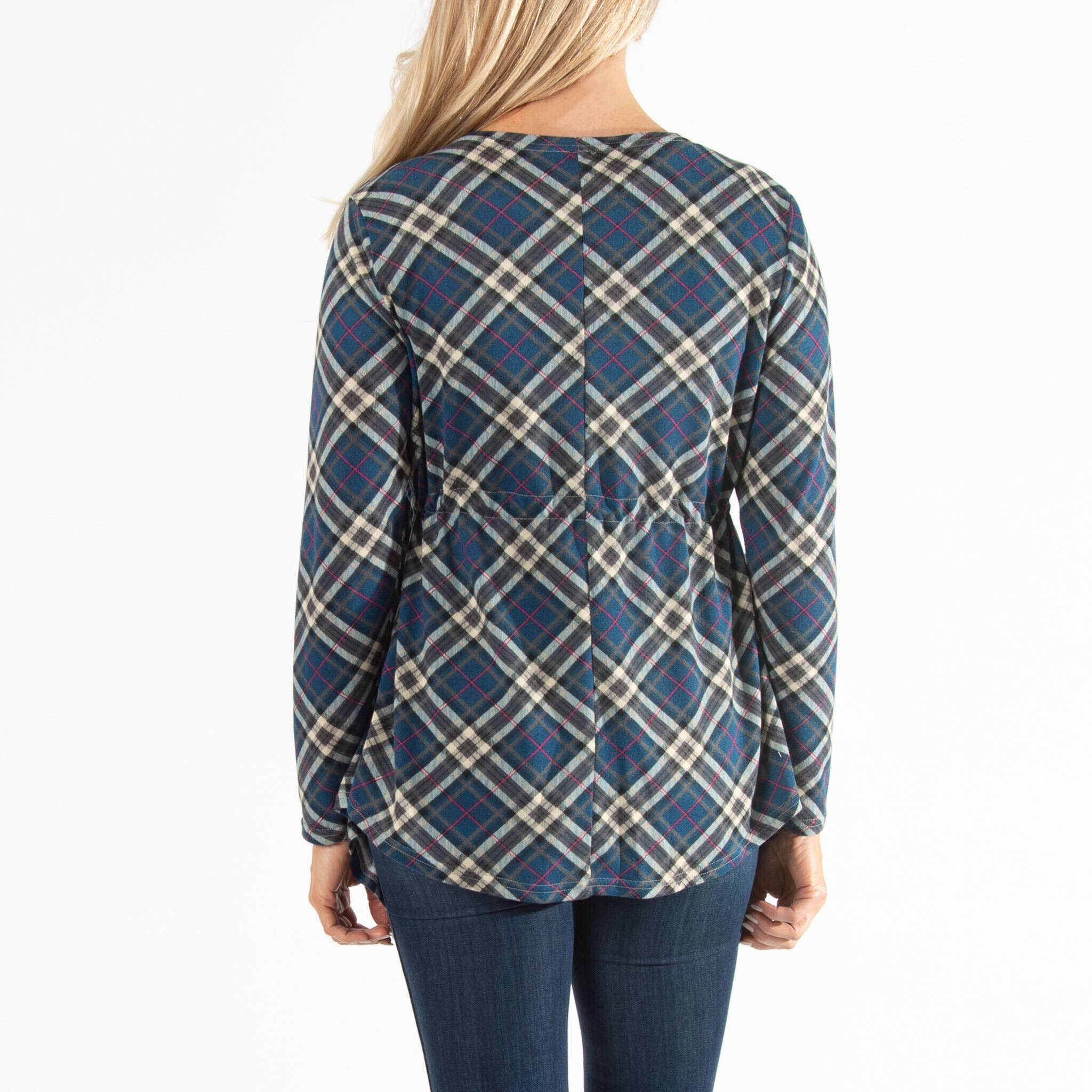 Elsie & Zoey - Vente Cardigan – femme - Soldes - Cardigan asymétrique en jersey Kate à nouer sur le devant4