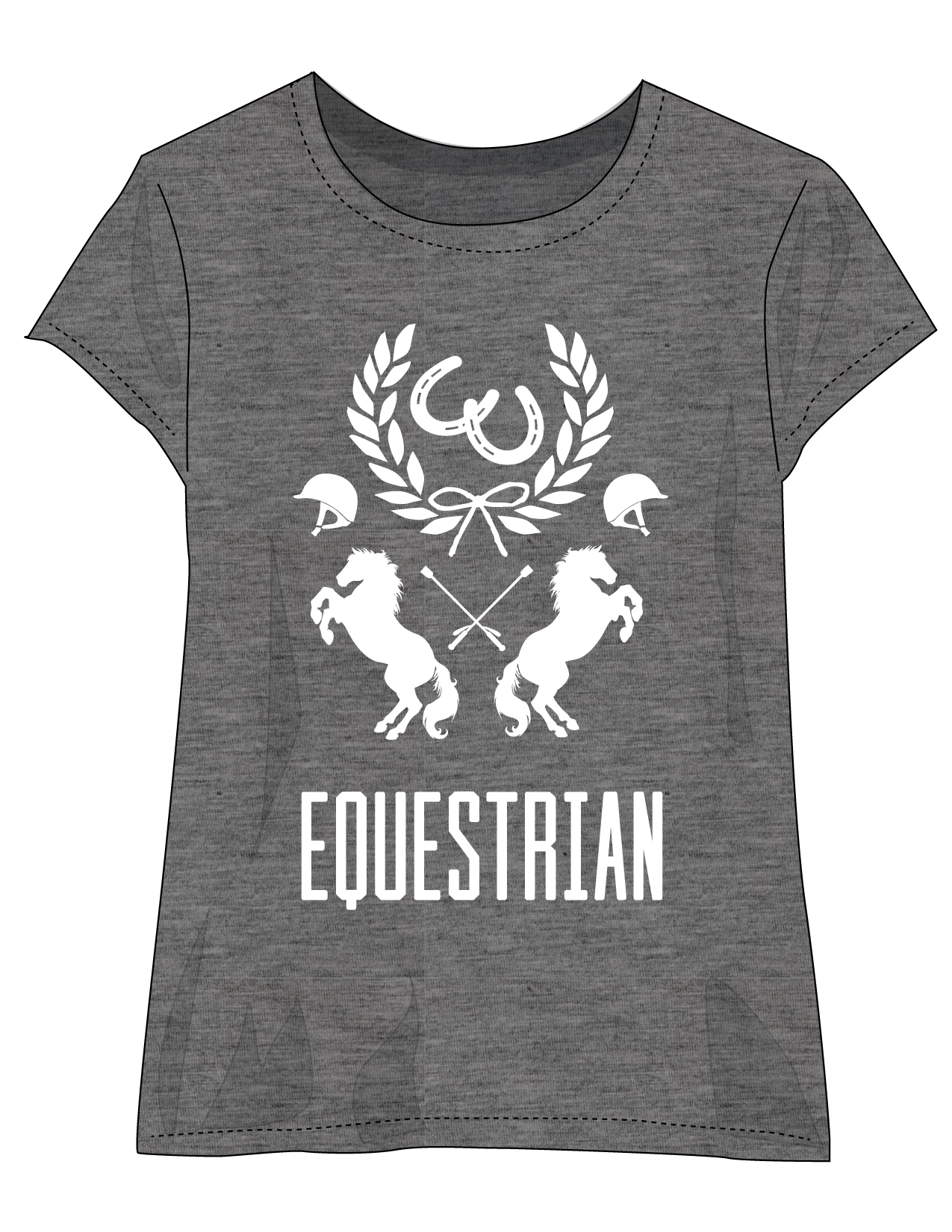 Spiced Equestrian - Wholesale Screen Printed T-Shirt - Kids - Youth Equestrian Tee0