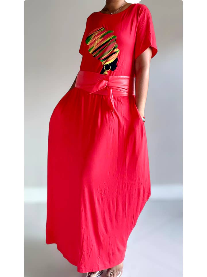 India Batik – Großhandel Kleid – Damen – Blessed Afro Bubble Jerseykleid, kurzärmlig, 2022SS1