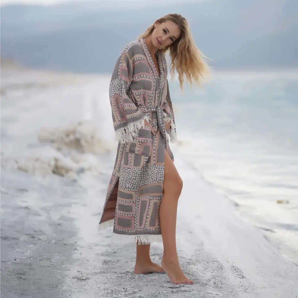 Bagno Milano - Vente Peignoir – femme - Collection de peignoirs et ponchos en peshtemal bio Bagno Milano40