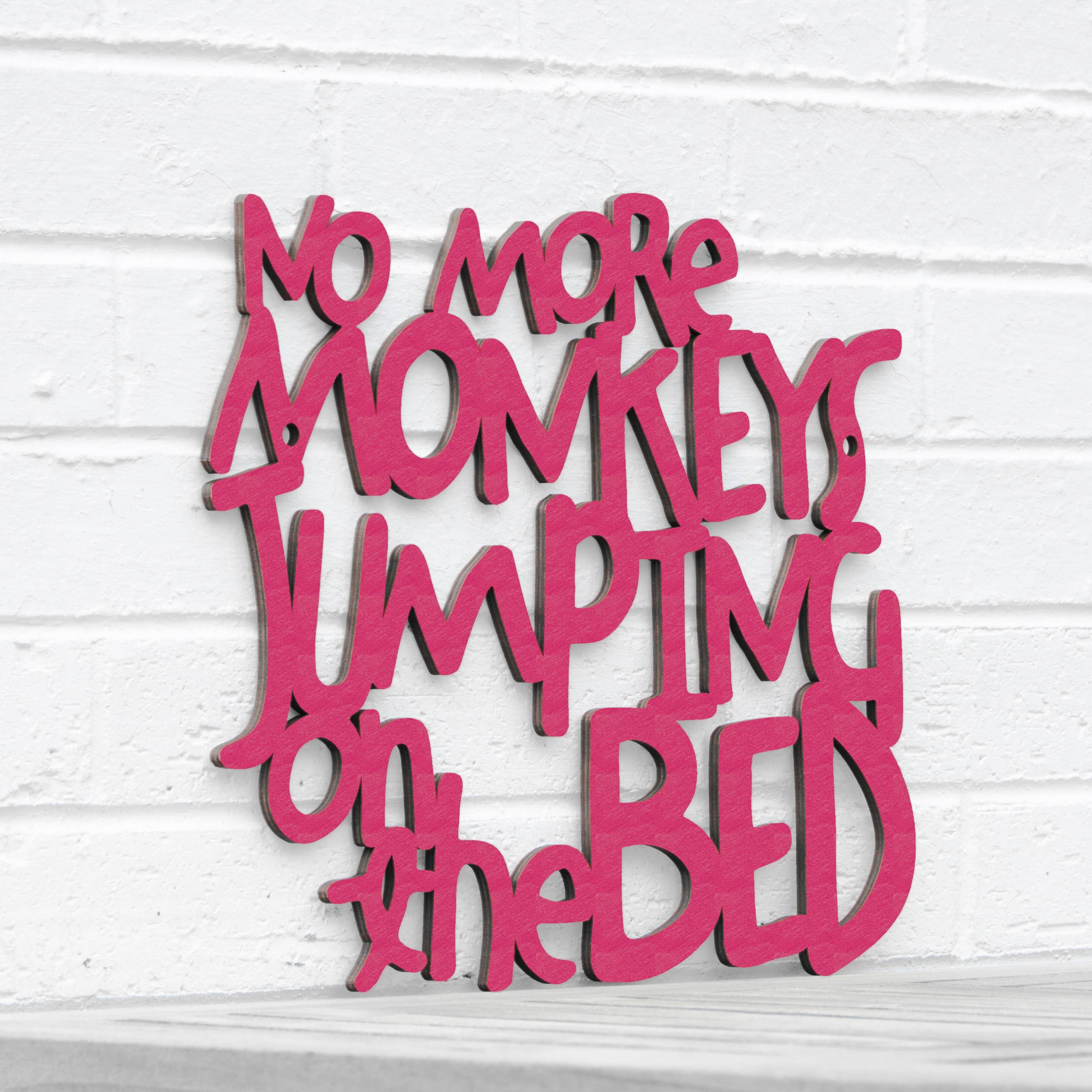 Spunky Fluff - Wholesale Wall Decor - Kids & Baby - No More Monkeys Jumping On The Bed, Kids Playroom Wall Art2