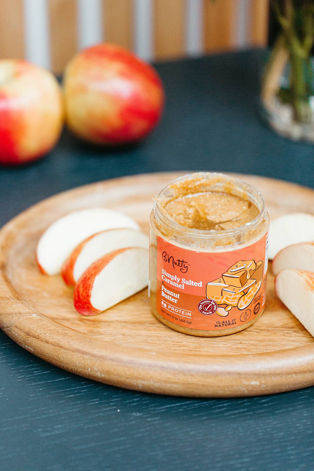 BNutty Peanut Butter - Wholesale Nut Butter - Simply Salted Caramel BNutty Peanut Butter- Case of 6- 9oz4