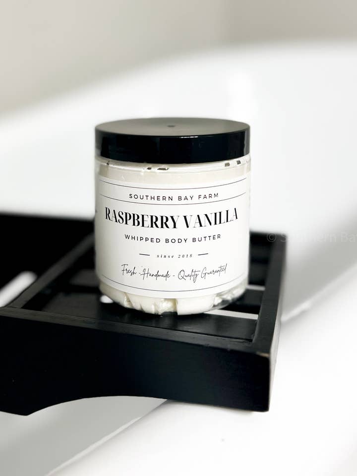 Beurre corporel framboise vanille pour la vente par Southern Bay