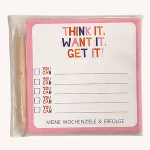 Wunderle GmbH - Wholesale Notepad - Think it, Do it,... Block Set – for your weekly goals and achievements0