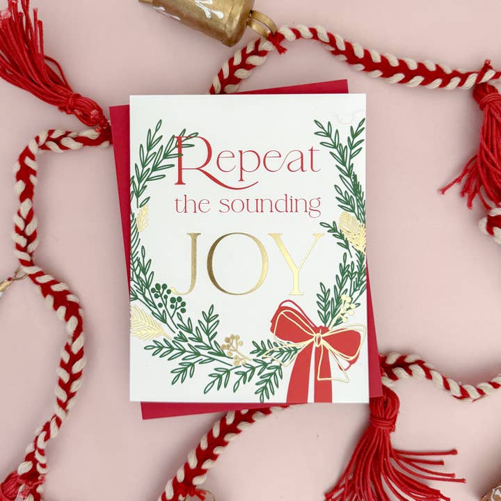 Repeat the Sounding Joy Holiday Card Set for wholesale by Blue Leaf Design Co.