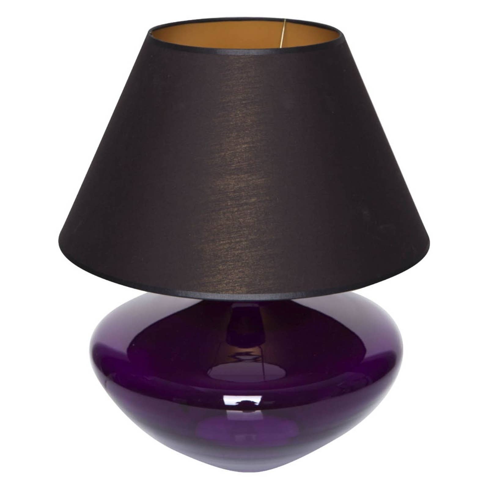 Signature Home Collection GmbH - Wholesale Accent/Desk Lamp - Purple bulbous glass table lamp with lampshade glass lamp3