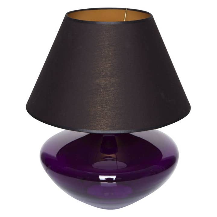 Signature Home Collection GmbH - Wholesale Accent/Desk Lamp - Purple bulbous glass table lamp with lampshade glass lamp3